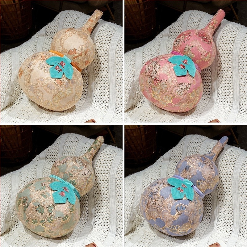 Plišani jastuk u obliku tikve s pozlaćenom folijom, kućna dekoracija u stilu biljke, punilo PP pamuk, kratak pliš, pakiranje mrežastom vrećom