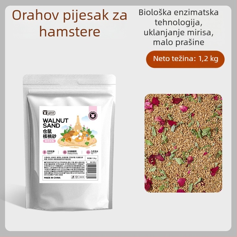 Podloga za hamstere od orahovog pijeska – Yee marka – Alati za njegu kućnih ljubimaca