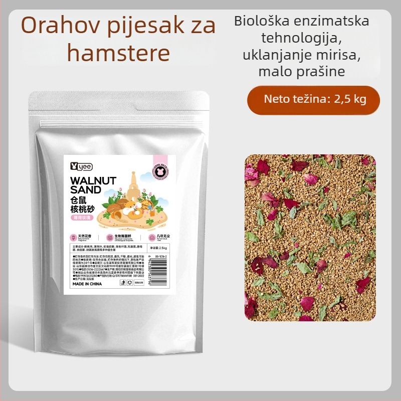 Podloga za hamstere od orahovog pijeska – Yee marka – Alati za njegu kućnih ljubimaca