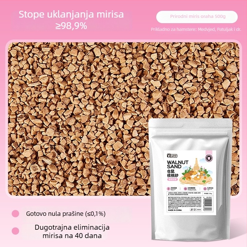 Podloga za hamstere od orahovog pijeska – Yee marka – Alati za njegu kućnih ljubimaca