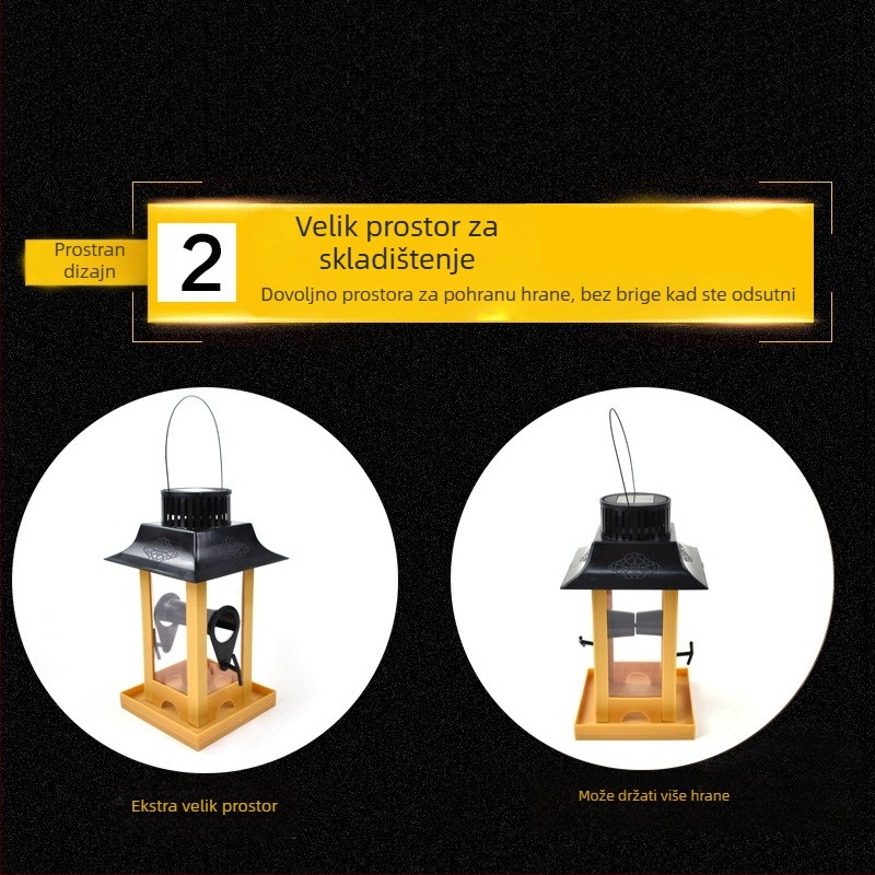 PETALENT plastična solarna hranilica za ptice, za vanjski balkon