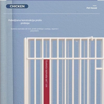 Kavez za uzgoj ptica, žičana konstrukcija od željeza, za purice, piliće i patke