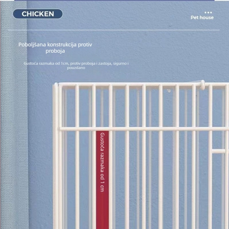Kavez za uzgoj ptica, žičana konstrukcija od željeza, za purice, piliće i patke