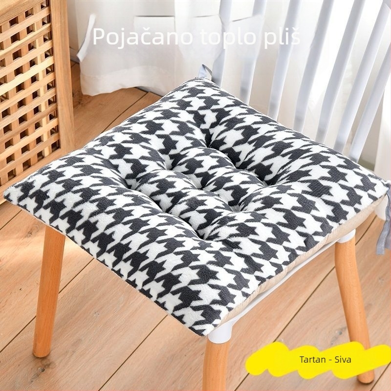 Jastuk za stolicu, pliš materijal, EPE punilo, crtani motiv, moderan minimalistički stil, pogodan za dnevni boravak, spavaću sobu, studij i ured