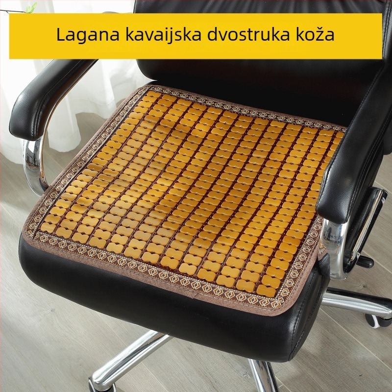 Bambus jastuk za stolicu, jednobojan, punjen elastičnom užadi, moderan minimalistički stil