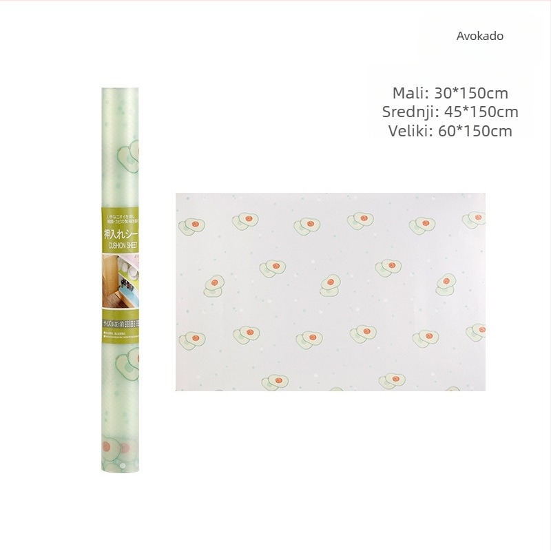 Podložak za kuhinjske ladice i ormariće, EVA, cartoon uzorak, četverokutni oblik, vodootporan i otporan na ulje, otporan na vlagu i plijesan