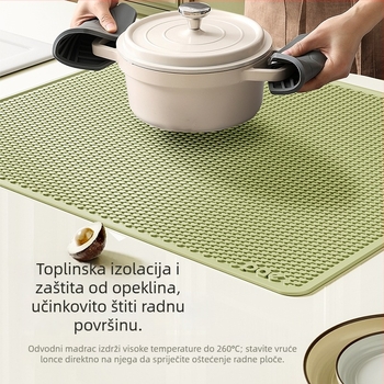 Silikonska kuhinjska podloga – protuklizna, otporna na visoke temperature, kvadratnog oblika, premium kvalitete