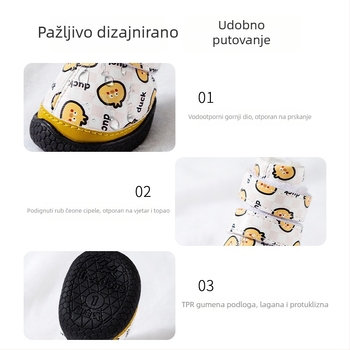 Pseće cipele – s flisom uložkom, debeli, protuklizne, otporne na habanje; gumena potplat; vodootporne i tople; crtani stil; univerzalna upotreba; Hippie Dog