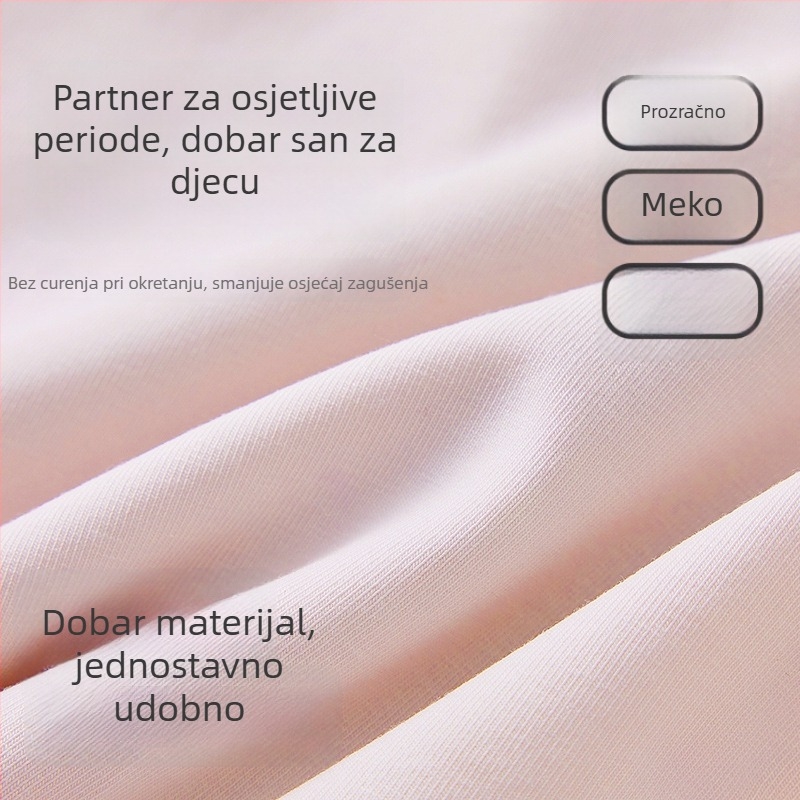 Djevojačke menstrualne gaćice – karikature print, glavna tkanina pamuk 46%, podstava prepona 5% spandeks, srednje visoki struk, za djevojke 13–18 godina