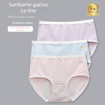 Ženske menstrualne gaćice s zaštitom od curenja i antibakterijskom zaštitom – srednji struk, glavni materijal Modal 46%, podstava međunožja 100% pamuk