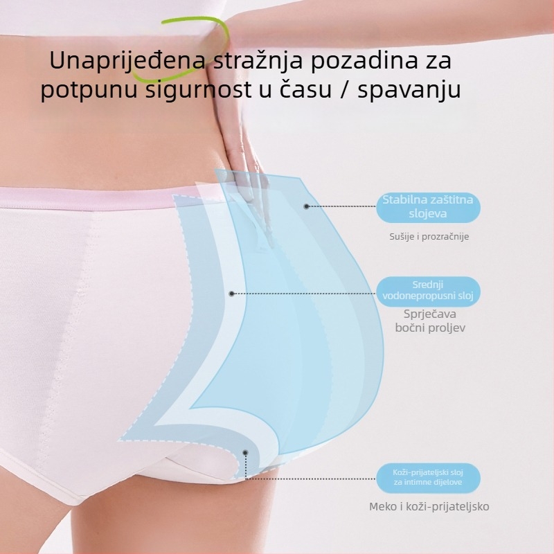 Modal gaćice za tine, srednji pojas, podstava 72% regenerirane celulozne vlaknine, fiziološka funkcija, karikatura uzorak