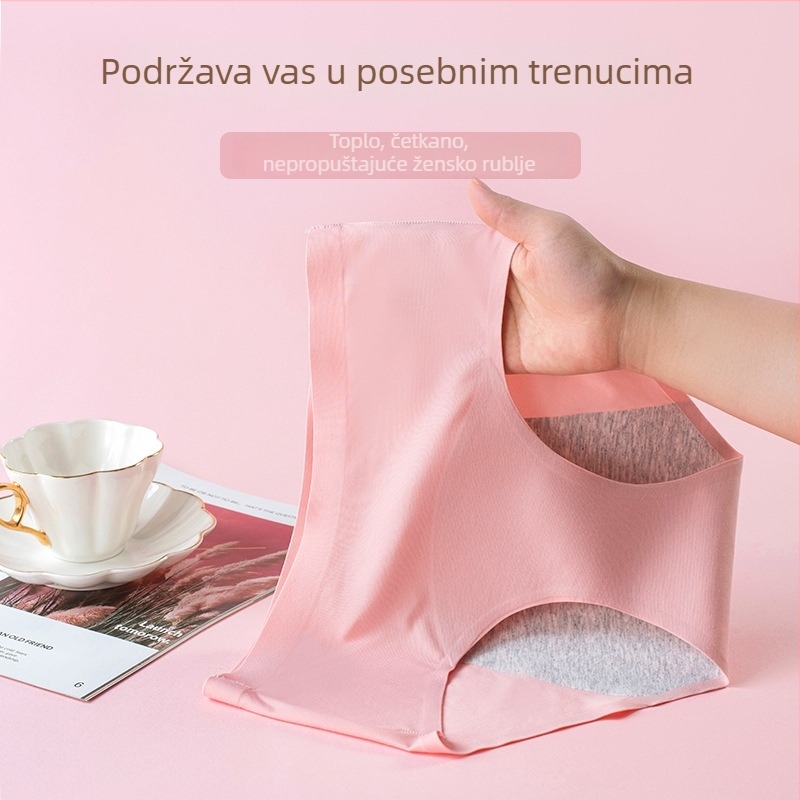 Ženske menstrualne gaćice sa srednje visokim strukom, zaštita od curenja ispred i straga, glavni materijal najlon, podstava pamuk