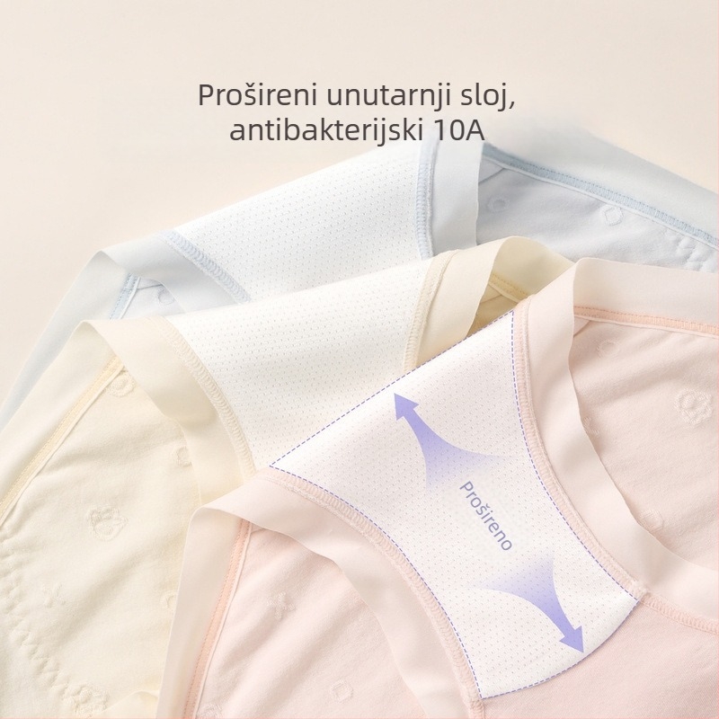 Antibakterijske ženske gaćice za menstruaciju, srednja talija, zaštita od curenja; glavna tkanina: pamuk-modal-spandeks; podstava: viskozno-spandeks-nijlon