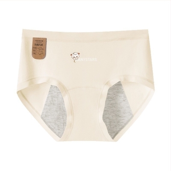 Ženske menstrualne gaćice od pamuka, antibakterijske, bez zatezanja, produljen srednji dio struka, zaštita od curenja