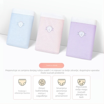 Ženske menstrualne gaćice, antibakterijske i otporne na curenje, Modal vlakno 46%, podstava od pamuka 75%, bešavne