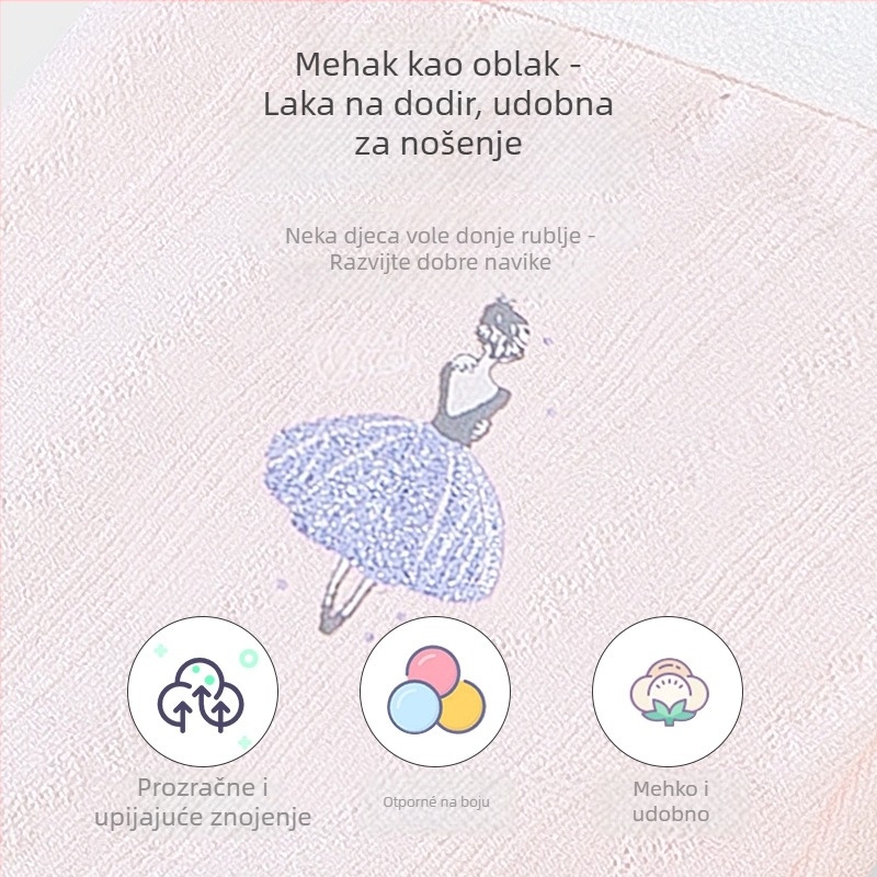 Ženske menstrualne gaćice, antibakterijske i otporne na curenje, Modal vlakno 46%, podstava od pamuka 75%, bešavne