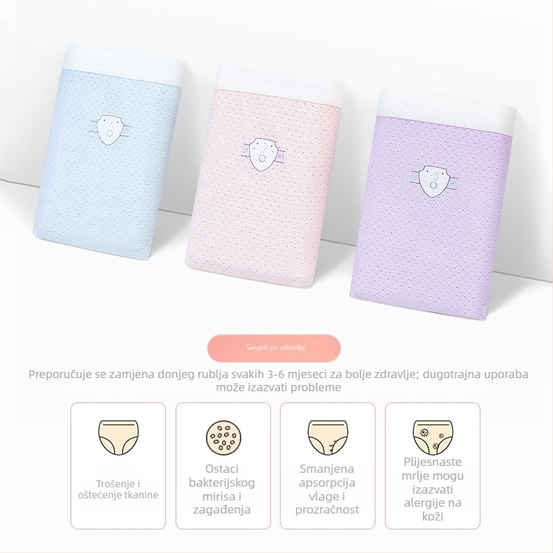 Ženske menstrualne gaćice, antibakterijske i otporne na curenje, Modal vlakno 46%, podstava od pamuka 75%, bešavne