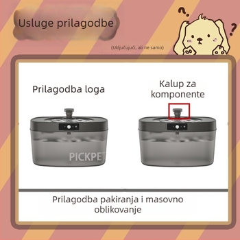 Dispenzer za vodu za kućne ljubimce s filtracijom, tih, s velikim kapacitetom, odvojiv, za mačke i pse