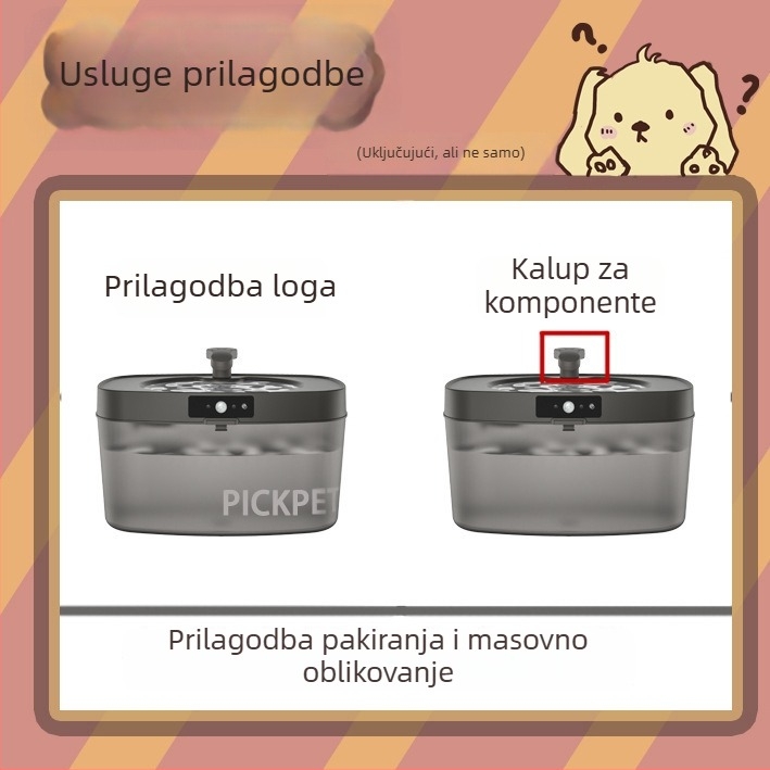 Dispenzer za vodu za kućne ljubimce s filtracijom, tih, s velikim kapacitetom, odvojiv, za mačke i pse