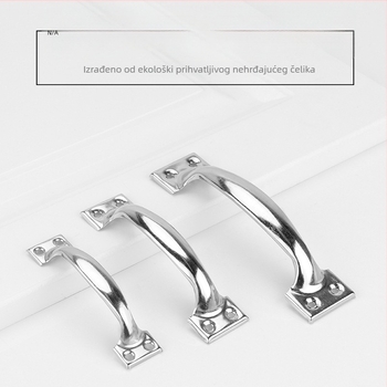 Lukasta ručka za vrata od nehrđajućeg čelika, model PH-0003, brenda Flat Ring, modern minimalistički stil.