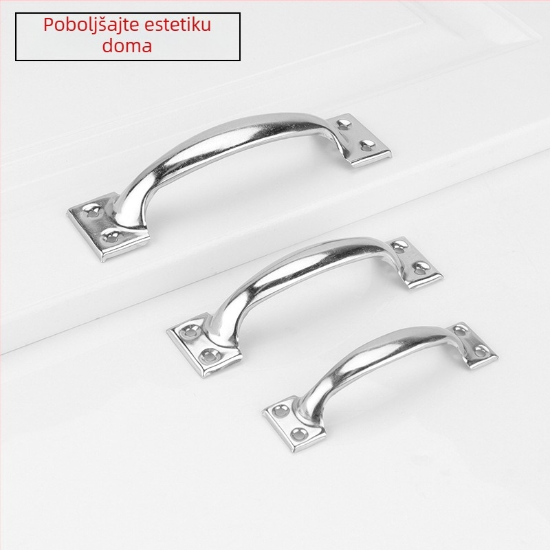 Lukasta ručka za vrata od nehrđajućeg čelika, model PH-0003, brenda Flat Ring, modern minimalistički stil.