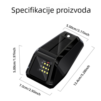 Solarna LED pilota svjetlo za krov vozila - 12 LED DRL i ambijentalno upozoravajuće svjetlo. Model DRL172