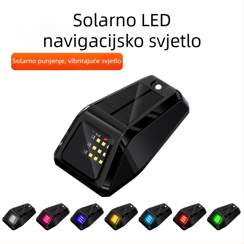 Solarna LED pilota svjetlo za krov vozila - 12 LED DRL i ambijentalno upozoravajuće svjetlo. Model DRL172