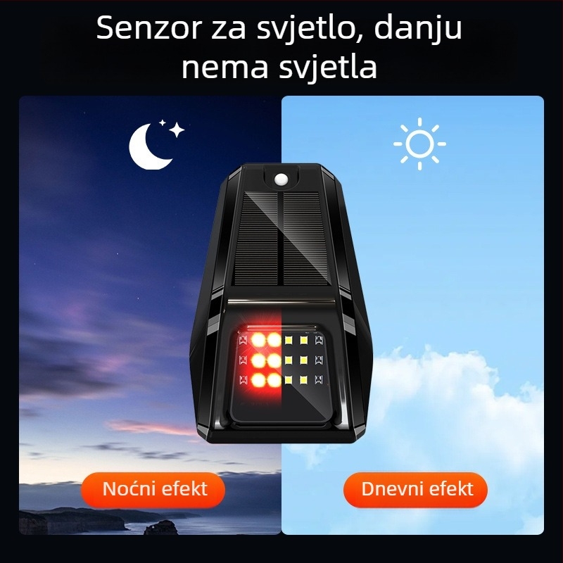 Solarna LED pilota svjetlo za krov vozila - 12 LED DRL i ambijentalno upozoravajuće svjetlo. Model DRL172