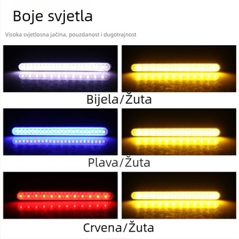 LED dvobojni signalizator za skretanje s efektom tekuće vode i svjetlo za registarsku pločicu za električne motocikle – model motor269, 12V