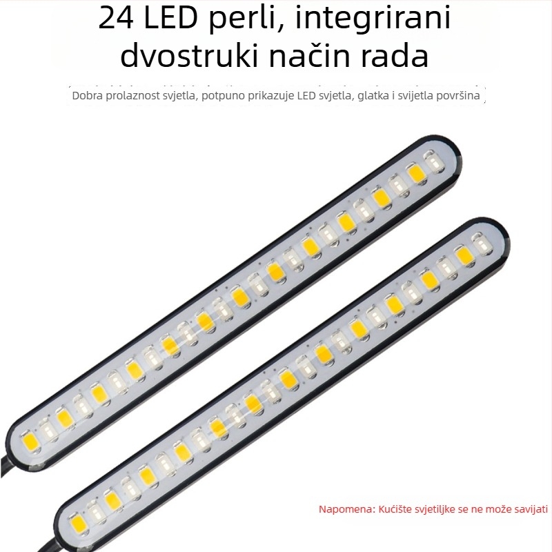 LED dvobojni signalizator za skretanje s efektom tekuće vode i svjetlo za registarsku pločicu za električne motocikle – model motor269, 12V