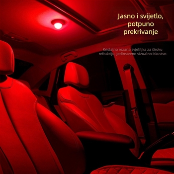 Auto LED svjetlo na krovu, bežična unutarnja lampica za čitanje s magnetskim držačem, univerzalna kompatibilnost, LED izvor, snaga 3, dugotrajnost