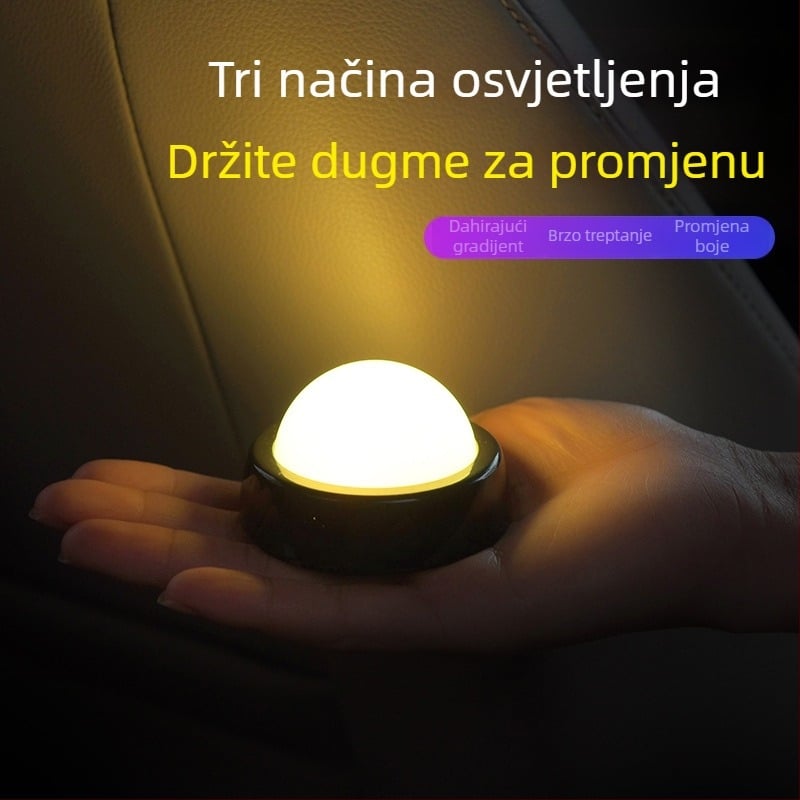Auto LED svjetlo na krovu, bežična unutarnja lampica za čitanje s magnetskim držačem, univerzalna kompatibilnost, LED izvor, snaga 3, dugotrajnost