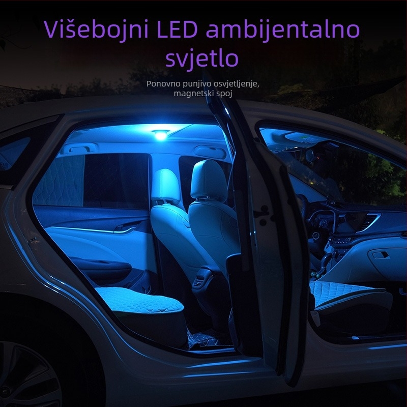Auto LED svjetlo na krovu, bežična unutarnja lampica za čitanje s magnetskim držačem, univerzalna kompatibilnost, LED izvor, snaga 3, dugotrajnost