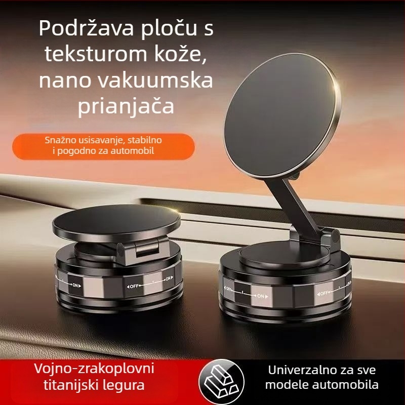 Držač za mobitel u autu s vakuumskim držanjem i bežičnim punjenjem – 20W, kompatibilan s prednjim staklom