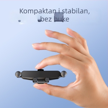 Gravitacijski držač za telefon u automobilu - aluminijski nosač za zračni otvor, prilagodljiv
