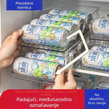 Dvoslojni sklopivi stalak za pohranu pića s kotačićima, kuhinja