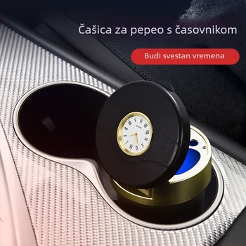 Pepeljara za auto s LED-om, od metala + ABS, model Y-B005, težina oko 225 g