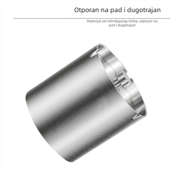 Nerđajući čelični pepelnjak s poklopcem otporim na vjetar, debeo tijelo, kreativan dizajn, za dom i auto, prilagodljiv