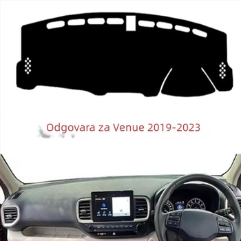 Mat za sjenilo dash panele Hyundai Venue (2019–2023), poliester, protuklizni flanel-velur, sve sezone
