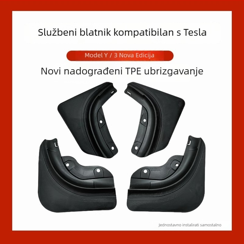 Prednji OEM blatnik za Tesla Model Y – Nova verzija, materijal: TPE