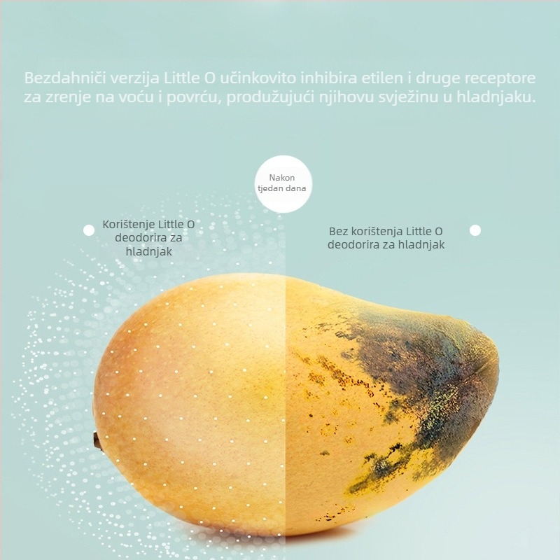 Dezodor zraka za hladnjak i kućni pročišćivač zraka s ozonskom sterilizacijom, USB napajanje, pokriće 10㎡, dodirno upravljanje, 3600mAh