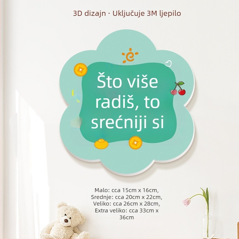 3D ukrasne zidne naljepnice s blagoslovima, PVC, više od 5 komada, univerzalni prostor, moderni minimalistički stil