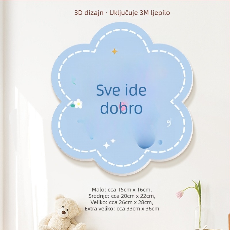 3D ukrasne zidne naljepnice s blagoslovima, PVC, više od 5 komada, univerzalni prostor, moderni minimalistički stil