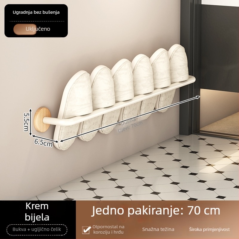 Nerđajući čelični nosač za ručnike, nosivost 5 kg, 1 sloj, vodootporna prevlaka vosak-ulje, lagani luksuz stil