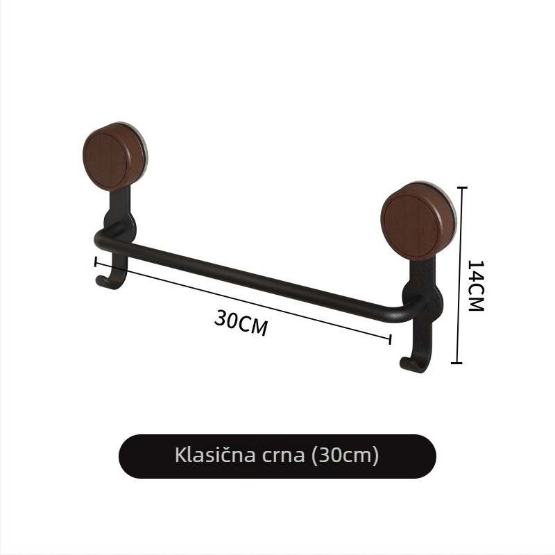 Nerđajući čelični nosač za ručnike, nosivost 5 kg, 1 sloj, vodootporna prevlaka vosak-ulje, lagani luksuz stil