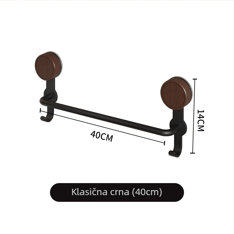 Nerđajući čelični nosač za ručnike, nosivost 5 kg, 1 sloj, vodootporna prevlaka vosak-ulje, lagani luksuz stil