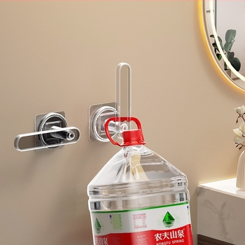 Držač za ručnike - Zidni sustav za pohranu s L-oblikom kuka, plastični, sjajna površina, nosivost 5 kg