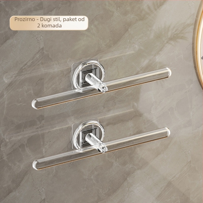 Držač za ručnike - Zidni sustav za pohranu s L-oblikom kuka, plastični, sjajna površina, nosivost 5 kg