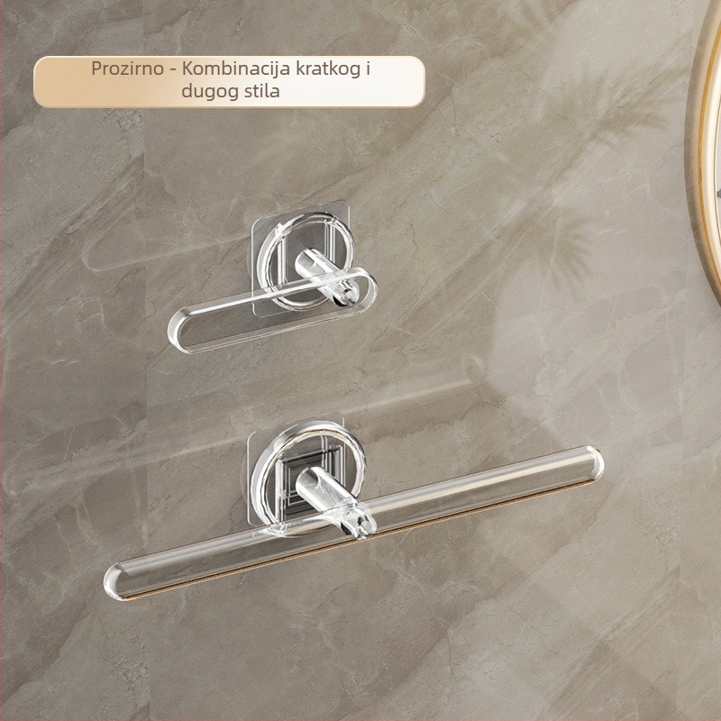 Držač za ručnike - Zidni sustav za pohranu s L-oblikom kuka, plastični, sjajna površina, nosivost 5 kg