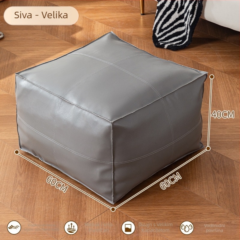 Kožni spremišni stol za kućnu upotrebu, višestruka upotreba, kapacitet 50 L, nosivost 100 kg, pravokutnog oblika